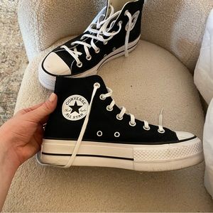 Platform converse, black, size 7, worn once!